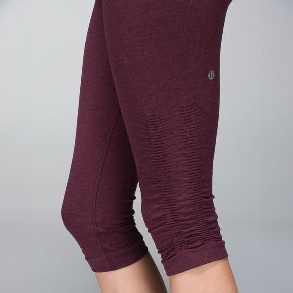 Lululemon In The Flow Crop II – Burgundy - Picture 4 of 6